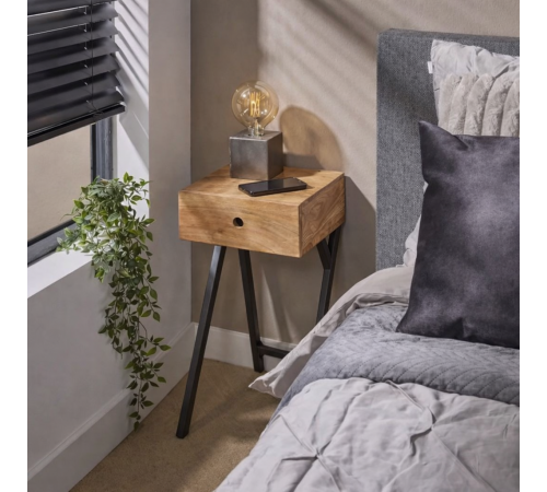 Тумба прикроватная с 1 ящиком — стиль лофт