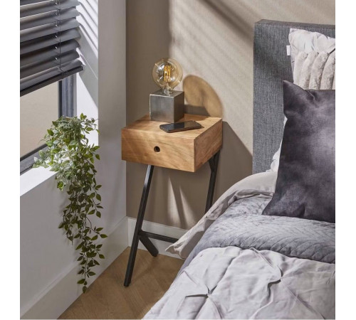 Тумба прикроватная с 1 ящиком — стиль лофт