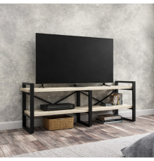 Тумба под ТВ Айсберг Лофт 120 черный/дуб сонома MSMLOFT
