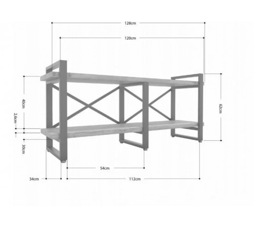 Тумба под ТВ Айсберг Лофт 120