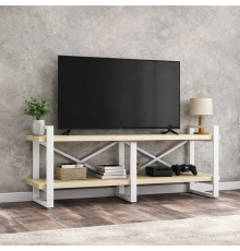 Тумба под ТВ Айсберг 120 белый/белый MSMLOFT