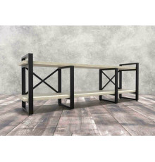 Тумба під ТВ Айсберг 160 чорний/білий MSMLOFT