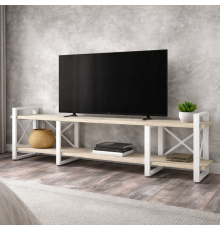 Тумба под ТВ Айсберг 160 белый/белый MSMLOFT