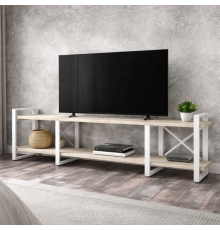 Тумба под ТВ Айсберг 240 белый/белый MSMLOFT