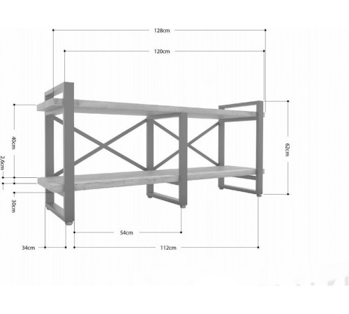 Тумба під ТВ Айсберг Лофт 120