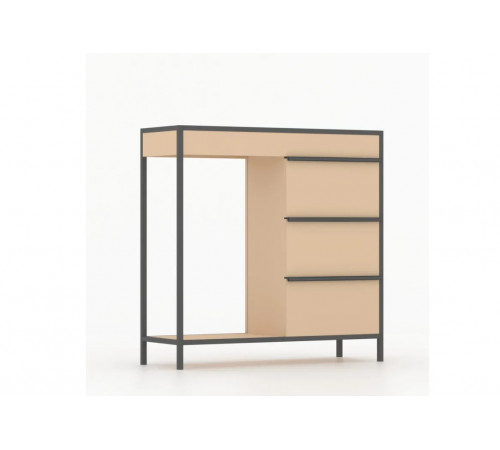 Тумба под раковину с открытыми и закрытыми полками, 1000×350×1000 мм (МСМ)