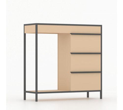 Тумба под раковину с открытыми и закрытыми полками, 1000×350×1000 мм (МСМ)