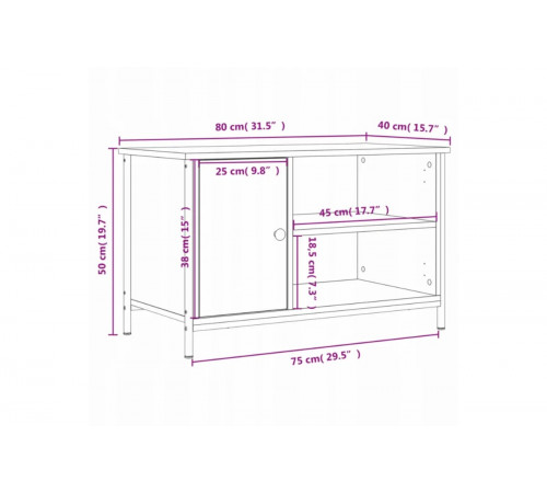 Тумба под ТВ, дуб Сонома — MSMLOFT