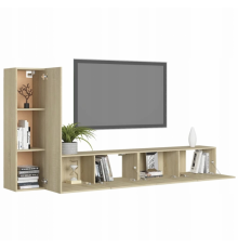 Тумба під телевізор, 3 частини, дуб сонома