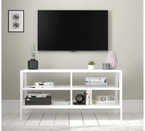 Тумба под телевизор MSMLOFT 120 см - металлическая, 3 полки.
