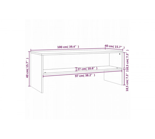 Тумба под телевизор – дуб Сонома, 100×40×40 см