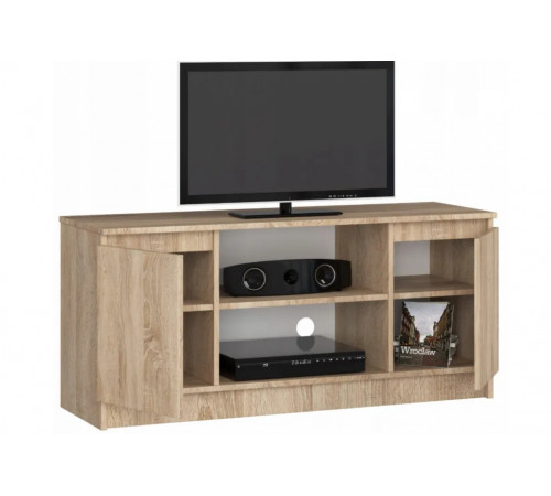 Тумба под телевизор 120 см с 2 дверями — дуб Сонома