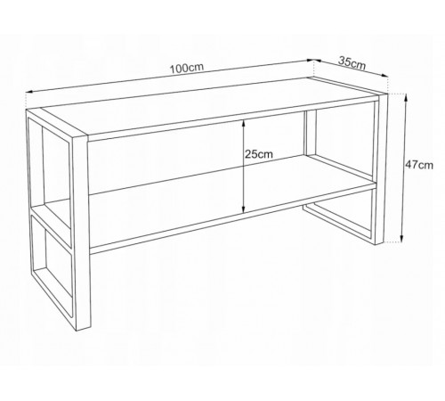 Тумба под телевизор Sonoma + белая - MSMLOFT