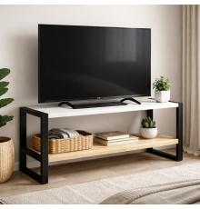 Тумба под телевизор Sonoma+белая