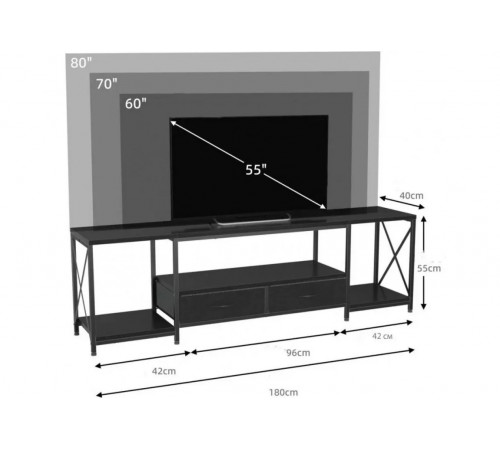 Тумба под телевизор до 80″ - MSMLOFT