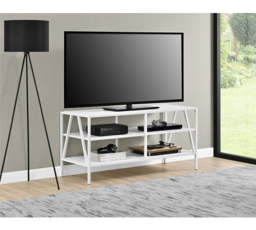 Тумба под телевизор MSMLOFT 120 см - металлическая, 3 полки.