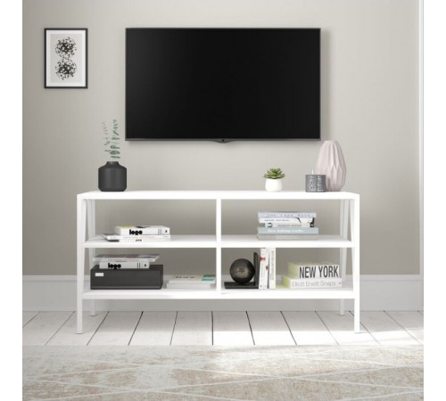 Тумба под телевизор MSMLOFT 120 см - металлическая, 3 полки.