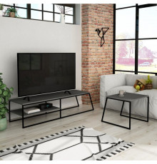 Тумба під телевізор у стилі MSMLOFT 550х1630х450 мм + кавовий столик 600х570х500 мм