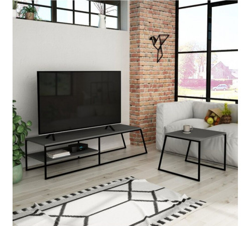 Тумба MSMLOFT 163 см + кофейный столик.