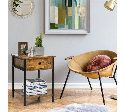 Тумбочка Gymax – стильный лофт элемент для современной спальни.