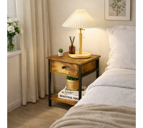 Тумбочка Gymax – стильный лофт элемент для современной спальни.