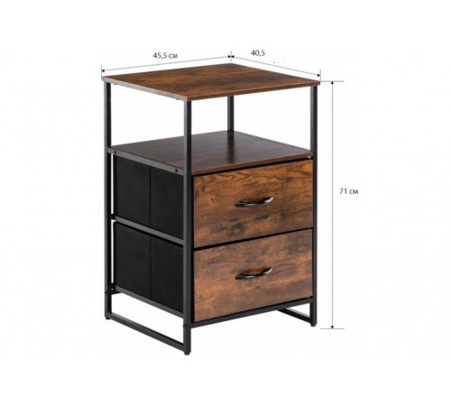 Тумбочка лофт - ДСП + металл