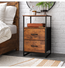 Тумбочка с металлической рамой и 2 ящиками