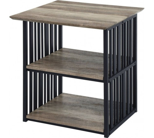 Стильная лофт-тумба с металлическим каркасом.