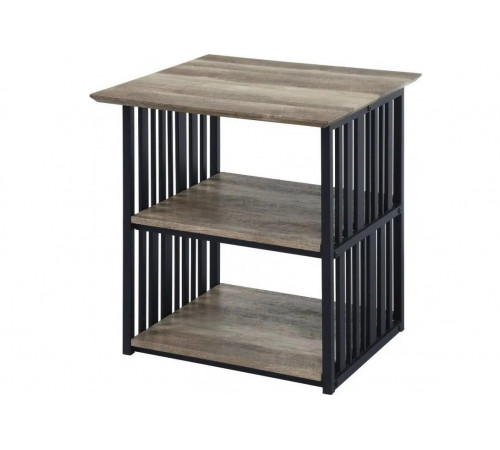 Стильная лофт-тумба с металлическим каркасом.