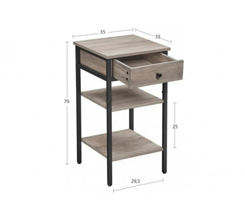 Тумбочка Ezzel — вертикальна ергономіка та бездоганний лофт-стиль