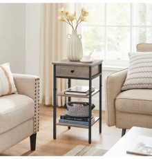 Тумбочка з ящиком та 2 полицями для зберігання