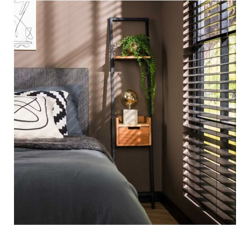 Тумбочка прикроватная — лофт стиль, металл + ДСП.