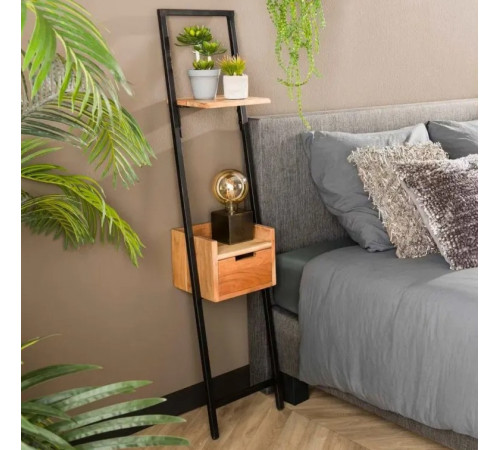 Тумбочка прикроватная — лофт стиль, металл + ДСП.