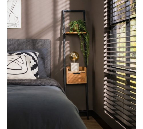 Тумбочка прикроватная — лофт стиль, металл + ДСП.