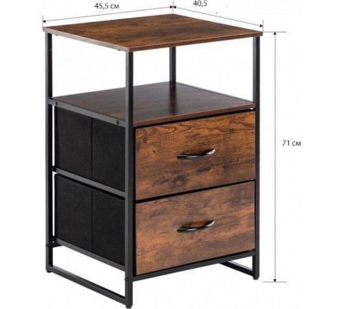 Тумбочка лофт - ДСП + металл