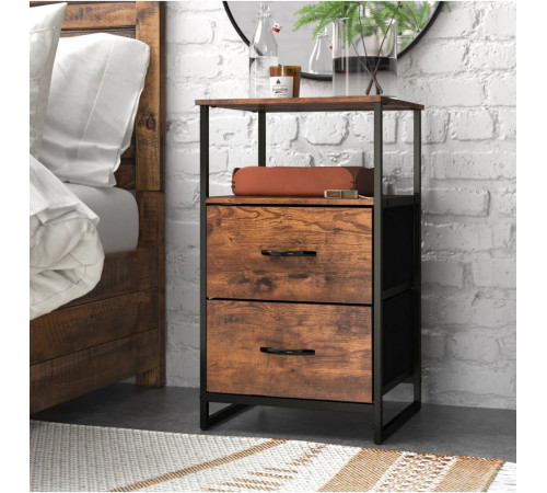 Тумбочка лофт - ДСП + металл