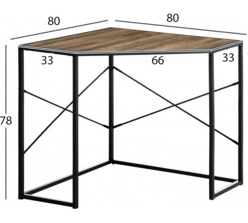 Угловой стол с металлическим основанием