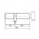 Цилиндр KEDR BRASS M100 ZCN (40*60T) brass key