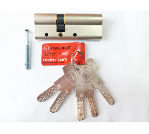Цилиндр Kale 164 DBNE 26+10+45: 81mm, никель, 5 ключей