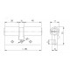 Цилиндр Kale 164 DBNE 26+10+45: 81mm, никель, 5 ключей