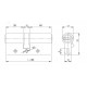 Цилиндр Kale 164 DBNE 30+10+40=80mm, латунь, 5 ключей