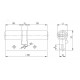 Цилиндр Kale 164 DBNE 35+10+35=80mm, никель, 5 ключей