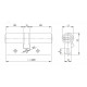 Цилиндр Kale 164 DBNE 45+10+45=100mm, никель, 5 ключей
