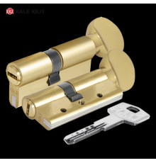 Цилиндр Kale 164 DBNEM 35+10+35=80mm, латунь, 5 ключей, с вертушкой