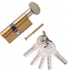 Циліндр Kale 164SMC 30+10+40=80mm, латунь, 5 ключів, з вертушкою, на довгій стороні