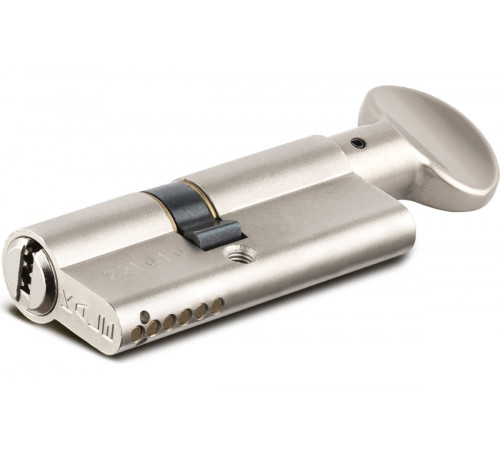 Цилиндр Kale 164SMC 40+10+40=90mm, никель, 5ключ, с вертушкой