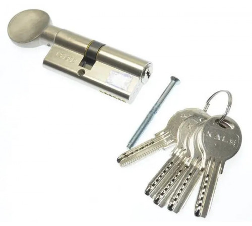 Цилиндр Kale 164SMC 45+10+45=100mm, никель, 5ключ с вертушкой
