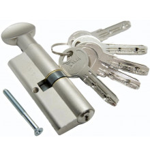 Цилиндр Kale 164SMС 35+10+50=95mm, никель, 5 ключей, с вертушкой, на длинной стороне