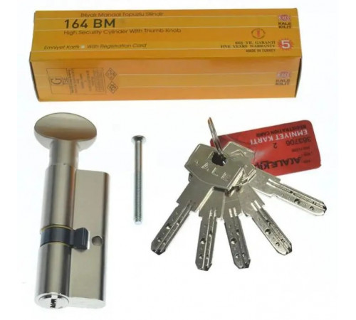 Цилиндр Kale BM 50х10х50=110 мм, никель, с вертушкой