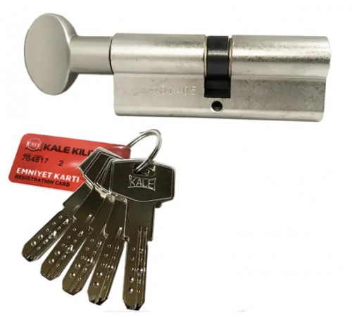 Цилиндр Kale BM 50х10х50=110 мм, никель, с вертушкой